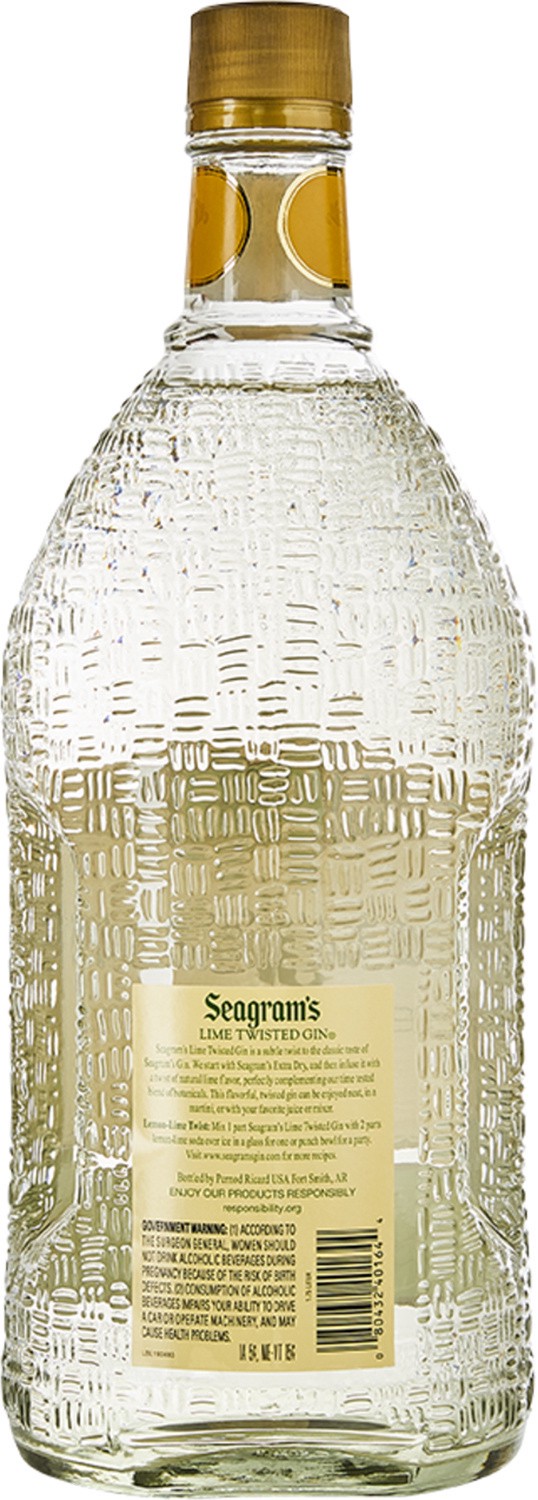 slide 8 of 9, Seagram's Seagrams Twisted Lime Flavored Gin 1.75L Bottle, 1.75 liter