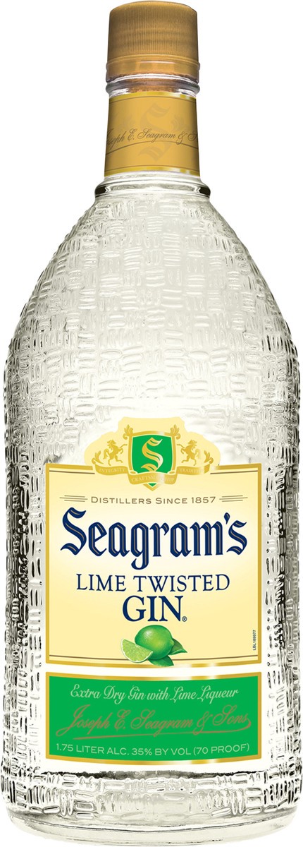 slide 1 of 9, Seagram's Seagrams Twisted Lime Flavored Gin 1.75L Bottle, 1.75 liter