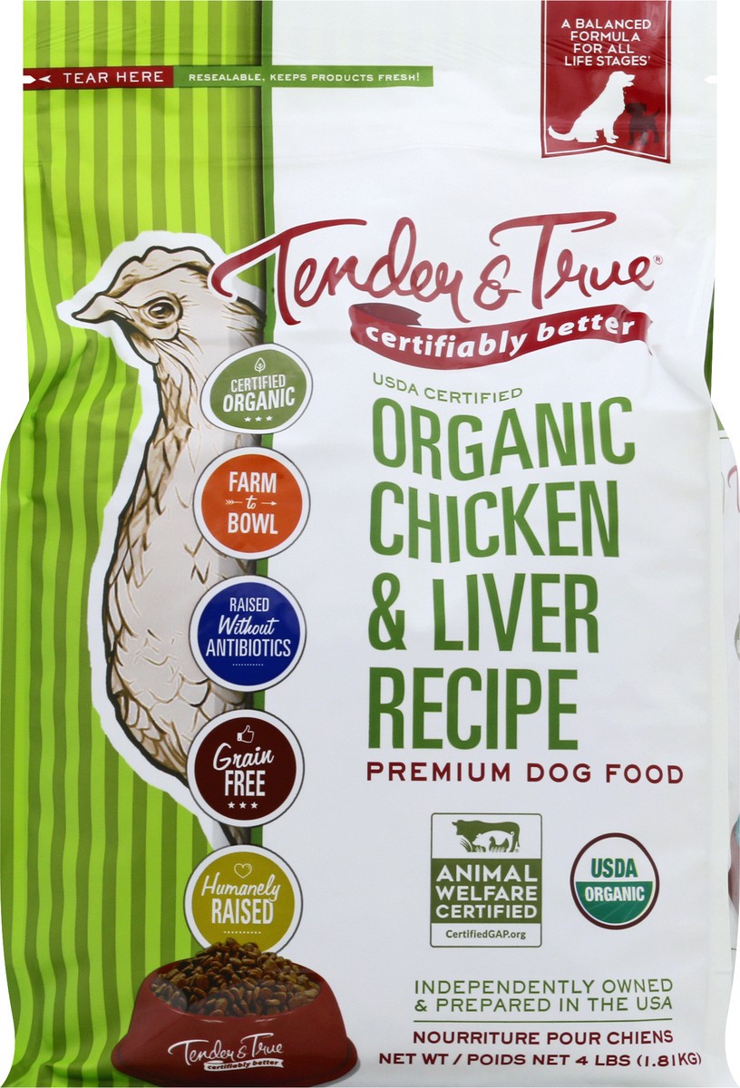 slide 12 of 12, Tender And True Chicken & Liver Dog Food, 4 lb