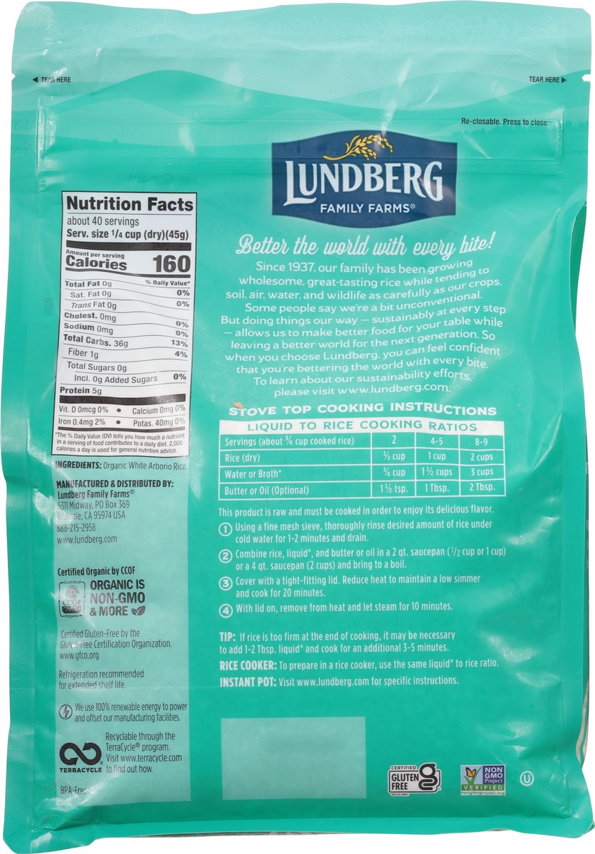 slide 13 of 14, Lundberg Family Farms White Organic Arborio 64 oz, 4 lb