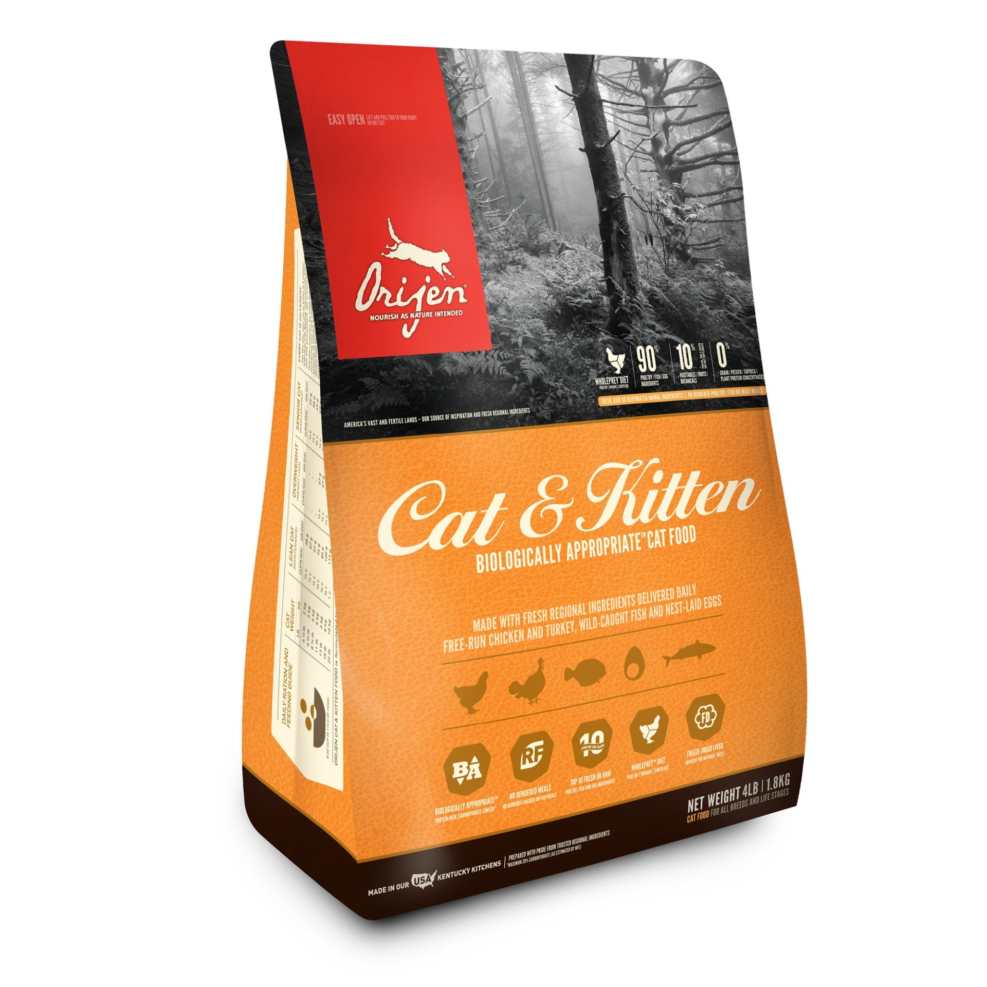 Orijen Cat & Kitten Dry Cat Food 4 lb Shipt