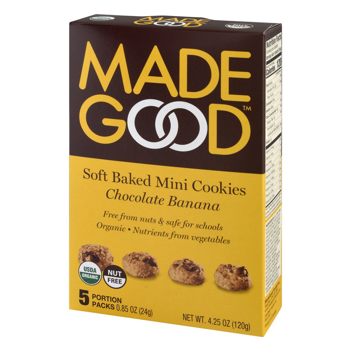 slide 3 of 10, MadeGood Mini Chocolate Banana Cookies, 4.25 oz