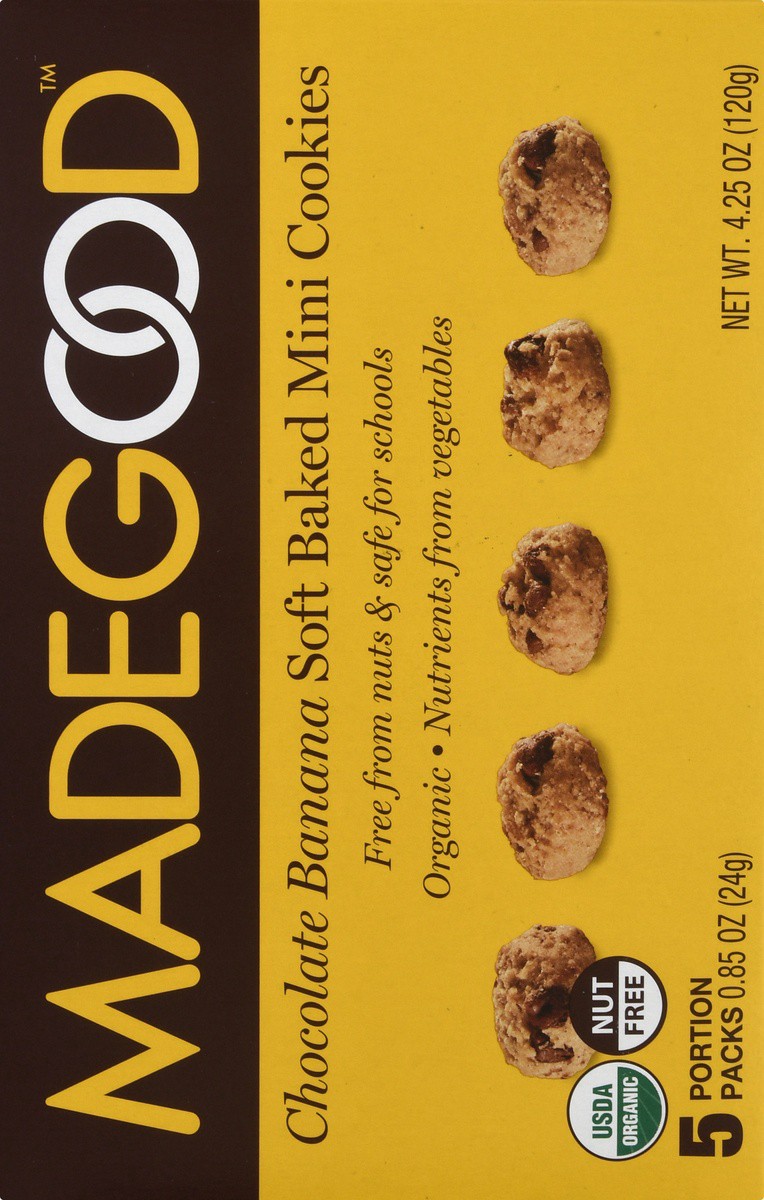 slide 10 of 10, MadeGood Mini Chocolate Banana Cookies, 4.25 oz
