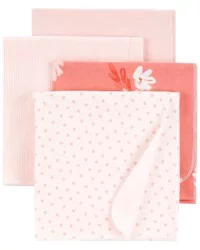Carter's Carters Baby 4-Pack Receiving Blankets Pink OSZ