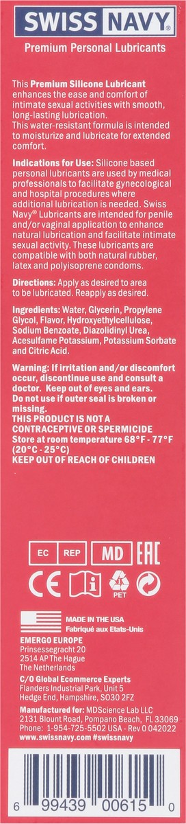 slide 9 of 13, Swiss Navy Silicone Premium Personal Lubricants 3.1 fl oz, 3.10 fl oz