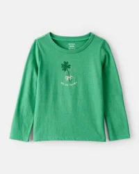 Carter's Toddler Girl St. Patrick's Day Shamrock Long-Sleeve Graphic Tee - Green Green 4T