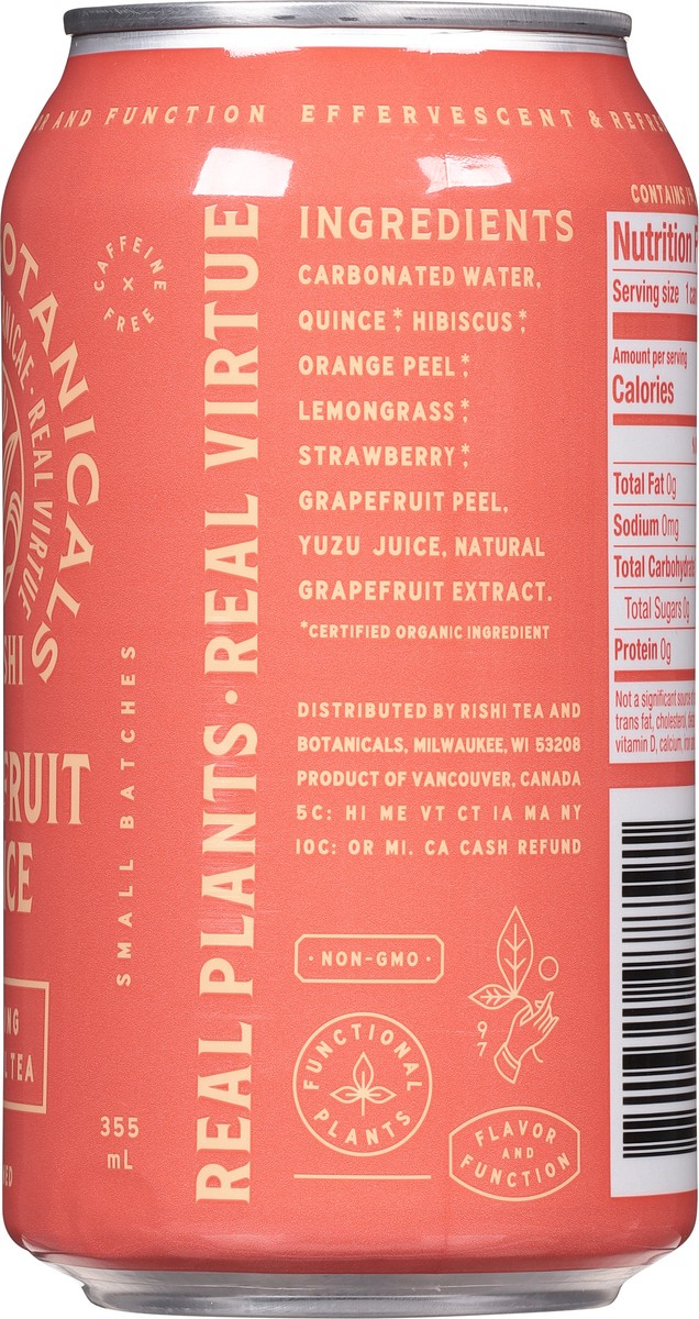 slide 7 of 9, Sparkling Botanicals Unsweetened Sparkling Grapefruit Quince Botanical Tea - 12 fl oz, 12 fl oz