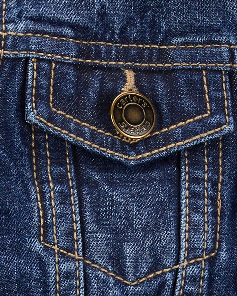 slide 4 of 4, Carter's Carters Toddler Basic Denim Jacket Denim 4T, 1 ct