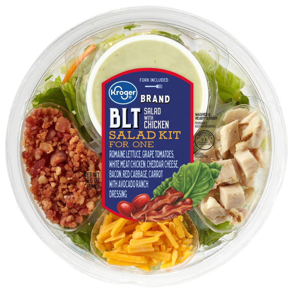 slide 2 of 3, Kroger Blt Salad Kit With Chicken For One, 6.5 oz