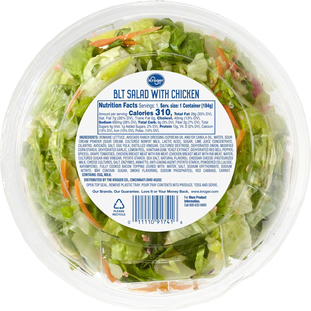 slide 3 of 3, Kroger Blt Salad Kit With Chicken For One, 6.5 oz