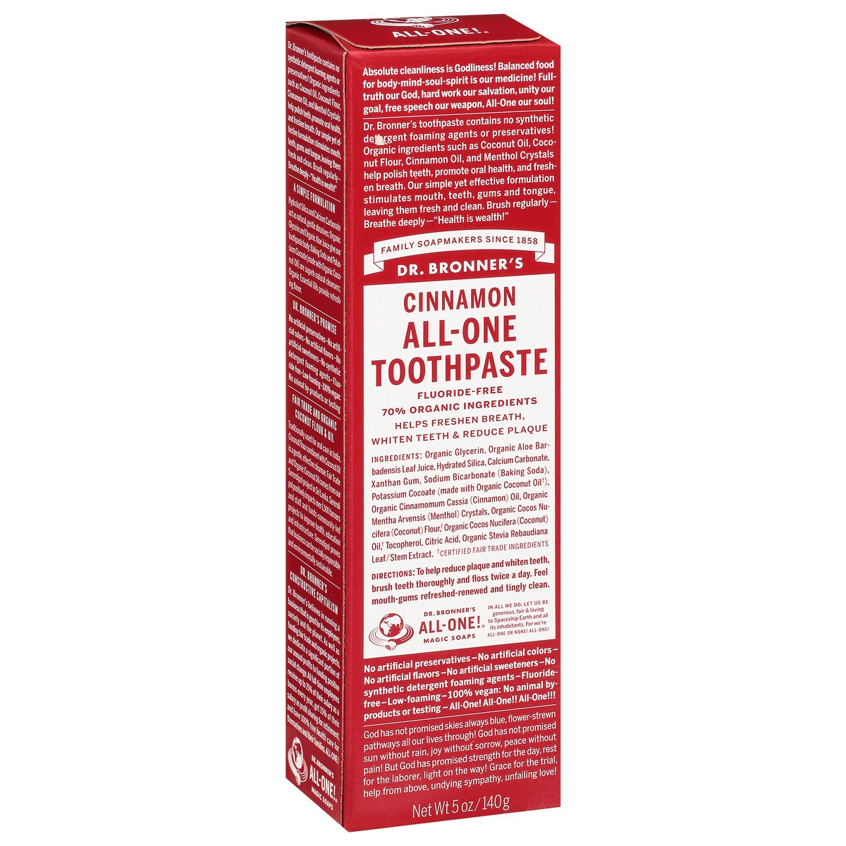 slide 8 of 9, Dr. Bronner's Cinnamon All-One Toothpaste 5 oz, 5 oz