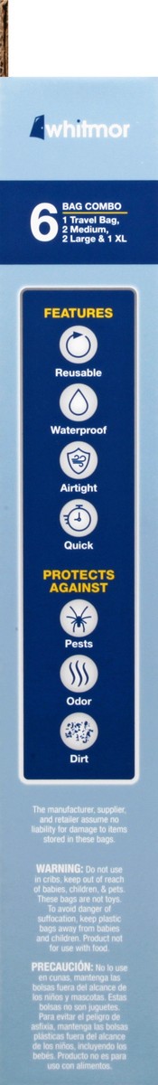 slide 6 of 11, Whitmor Spacemaker Vacuum Bags - Assorted, 6 ct