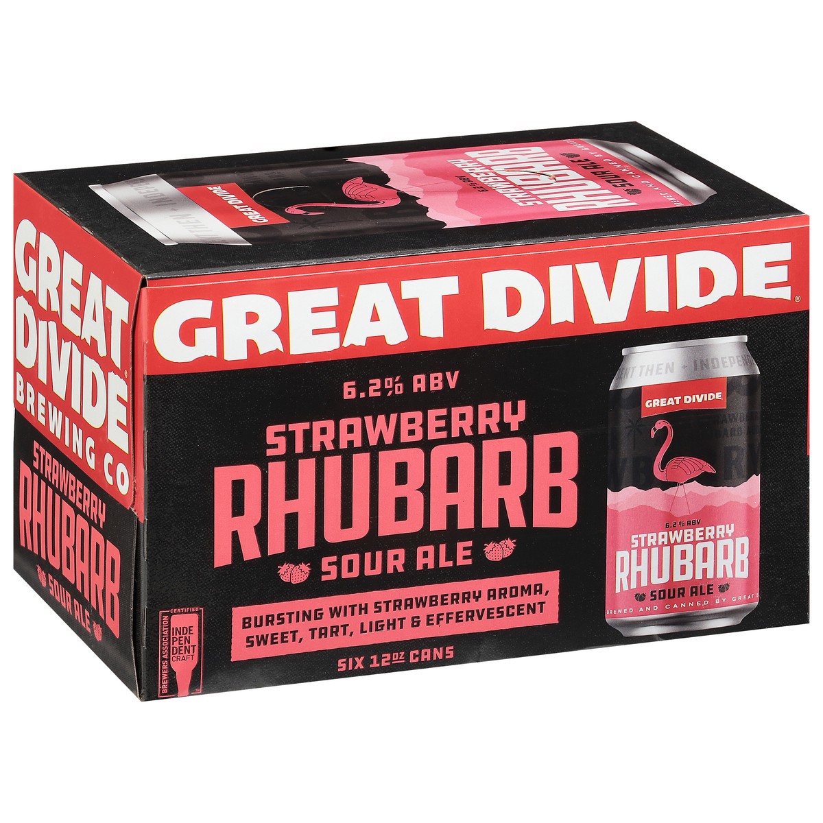 slide 5 of 9, Great Divide Brewing Co. Great Divide Strawberry Rhubarb Beer 6 Pack 12 Ounce Cans, 72 oz