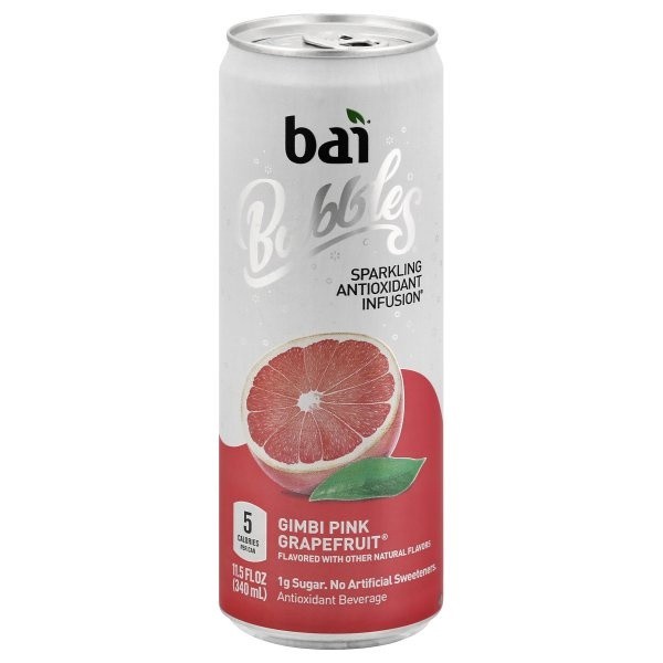 slide 1 of 4, Bai Bubbles Gimbi Pink Grapefruit Sparkling Antioxidant Infused Beverage, 11.5 fl oz