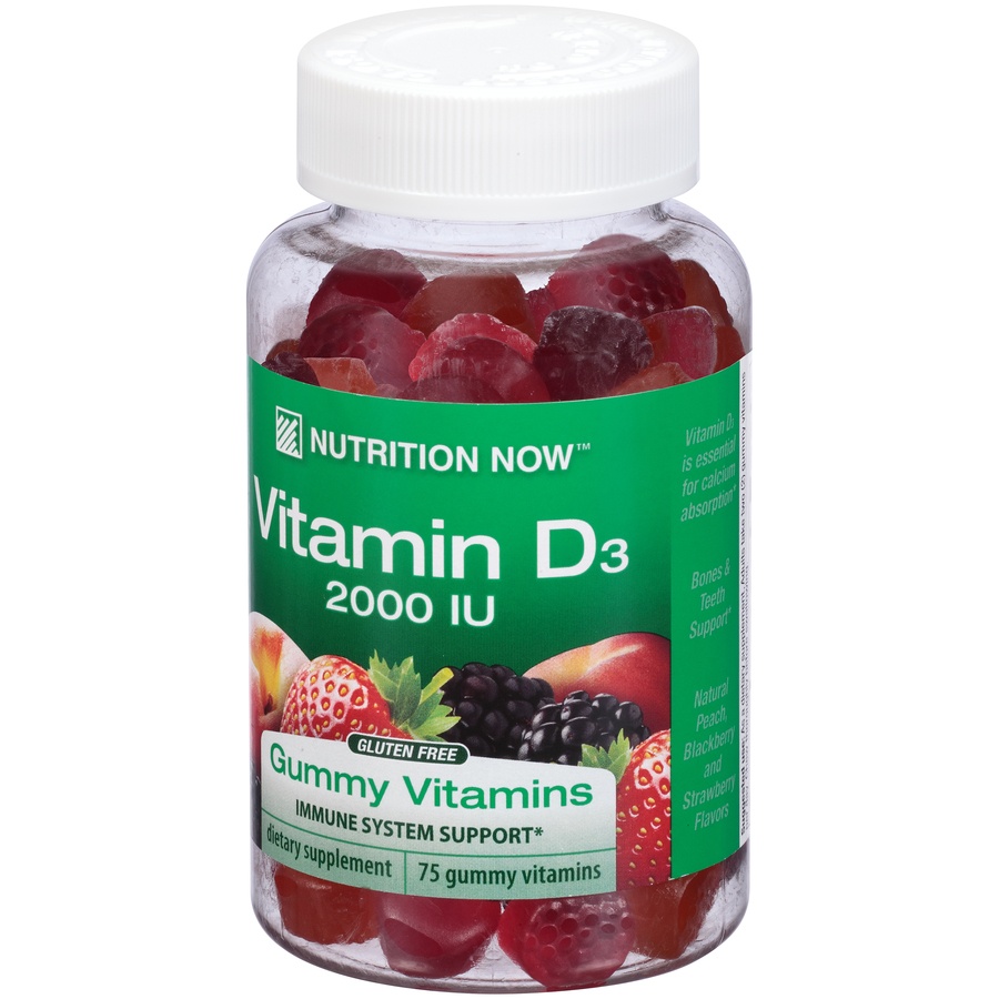slide 3 of 6, Nutrition Now Gummy Vitamin D, 75 ct
