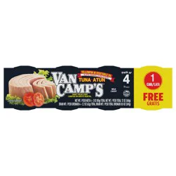 Van Camp's Seafood Solid Light Yellowfin Tuna in Vegetable Oil 4 - 3 oz Cans