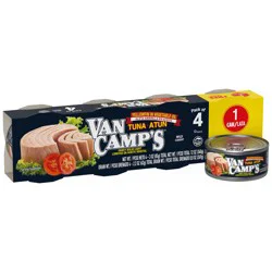 Van Camp's Seafood Solid Light Yellowfin Tuna in Oil 4 - 3 oz Cans