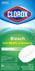 Clorox 4 Pack Bleach Ultra Clean Toilet Tablets 4 ea