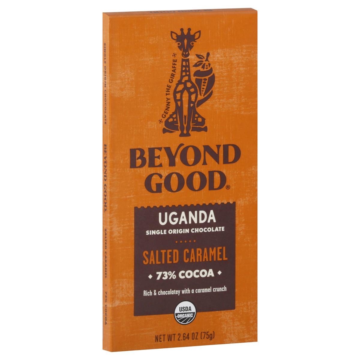 slide 4 of 12, Beyond Good 73% Cocoa Uganda Salted Caramel Chocolate 2.64 oz, 2.64 oz