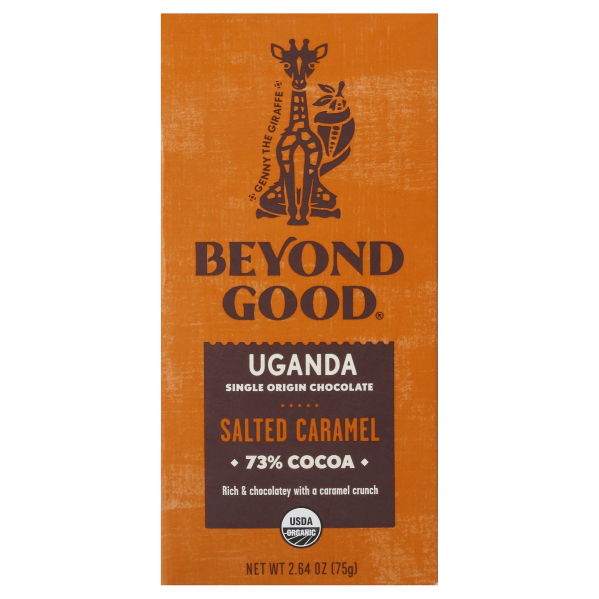 slide 1 of 12, Beyond Good 73% Cocoa Uganda Salted Caramel Chocolate 2.64 oz, 2.64 oz