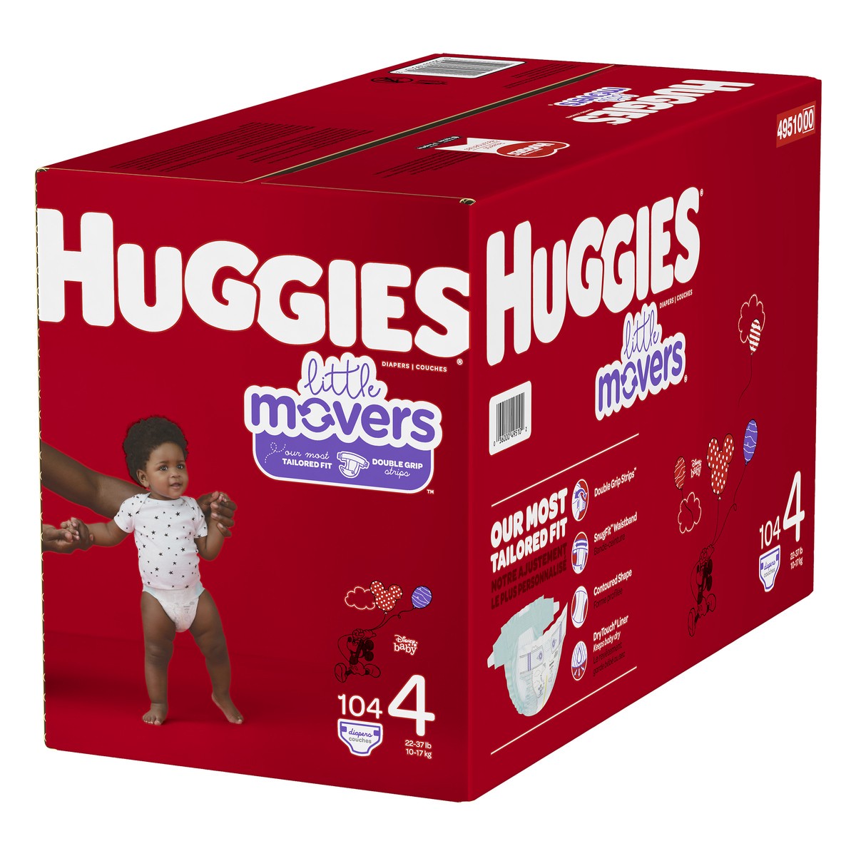 slide 2 of 11, Huggies Disney Baby 4 (22-37 lb) Diapers 104 ea, 104 ct; Size 4