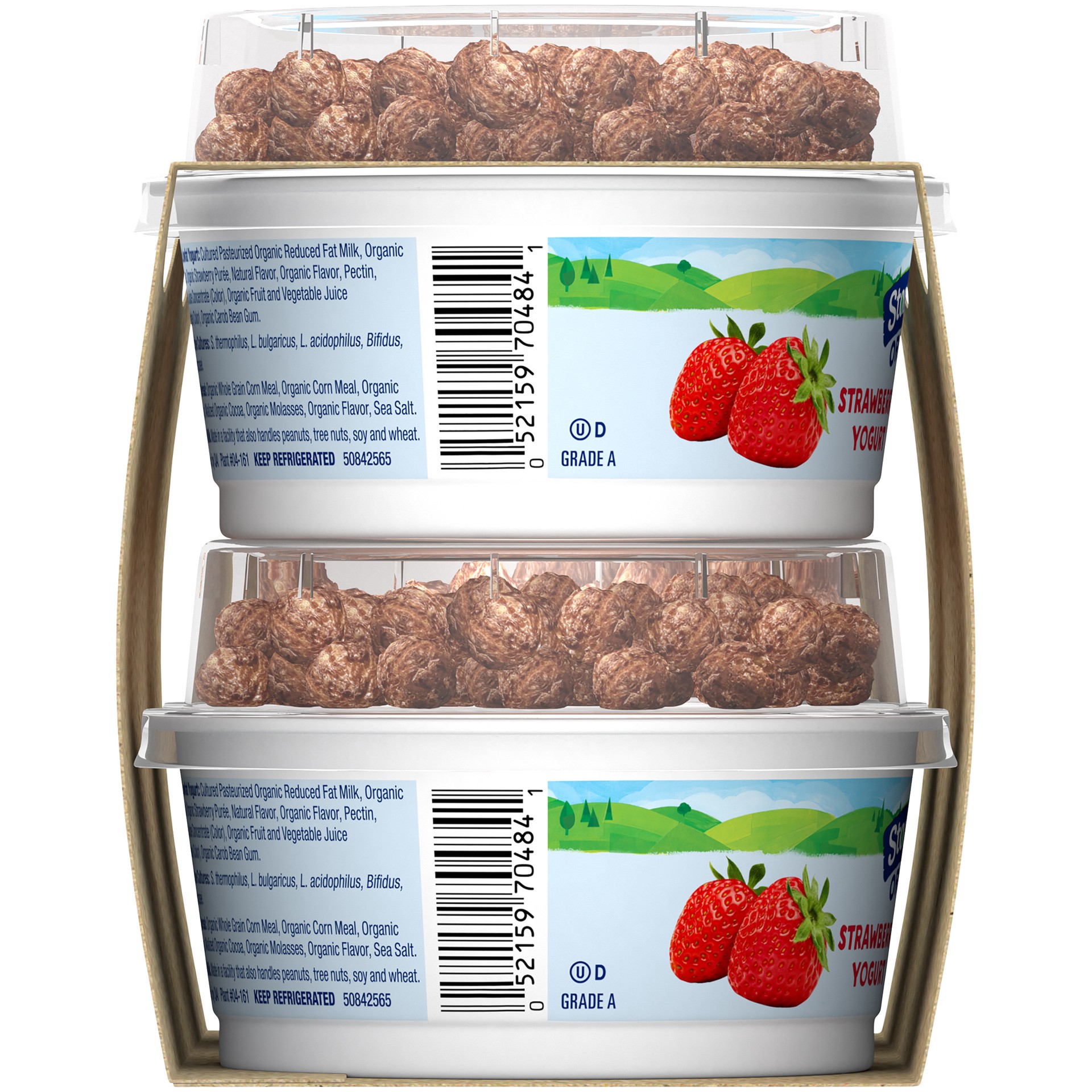 slide 5 of 5, Stonyfield Organic Choco Chimps Strawberry Lowfat Yogurt 4-4 oz. Cups, 1 lb