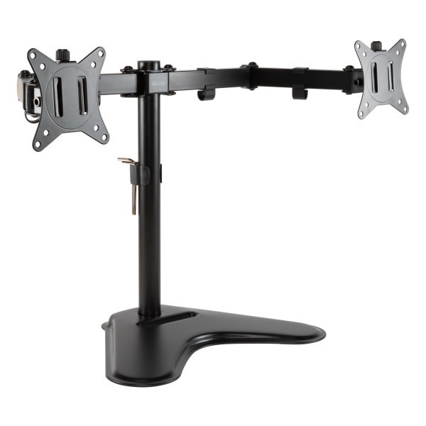 slide 4 of 6, Allsop Free-Standing Dual Monitor Arms, 16-1/2""H X 29-5/8""W X 11""D, Black, 1 ct