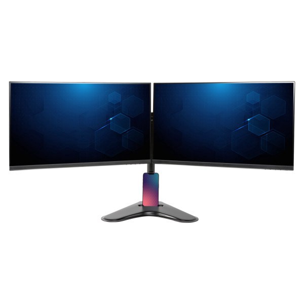 slide 6 of 6, Allsop Free-Standing Dual Monitor Arms, 16-1/2""H X 29-5/8""W X 11""D, Black, 1 ct