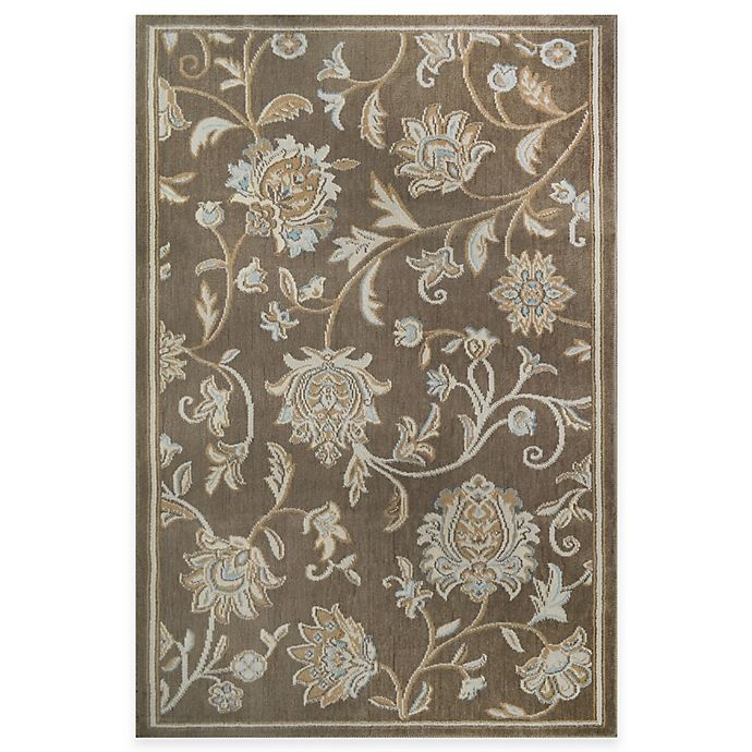 slide 1 of 2, Home Dynamix Westwood Floral Washable Accent Rug - Taupe, 2 ft 3 in x 3 ft 6 in