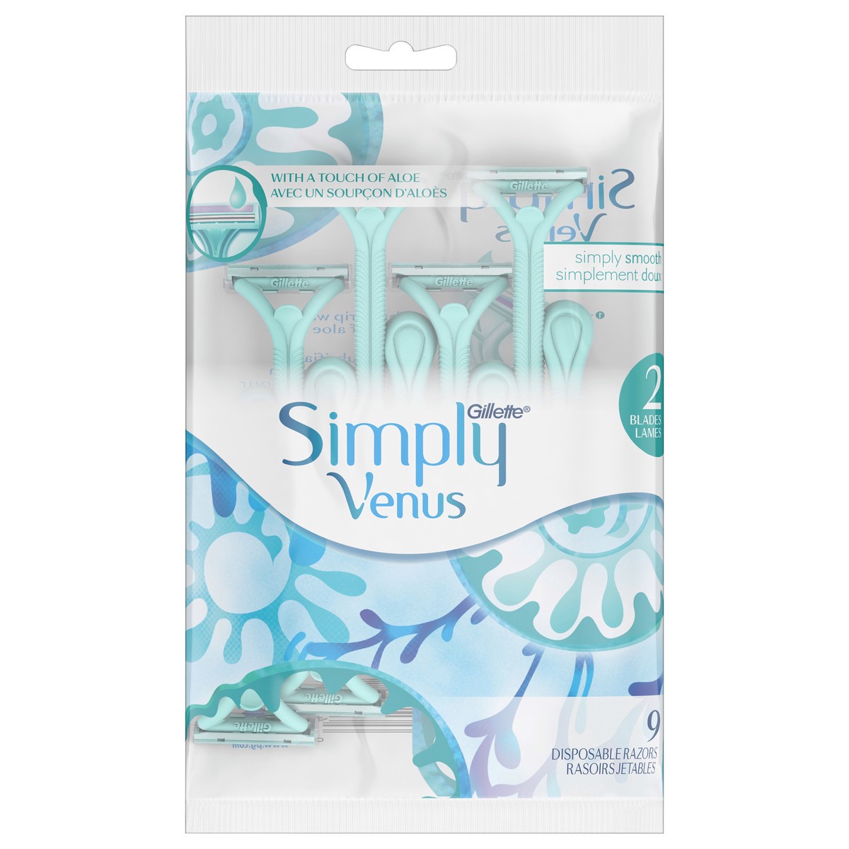 slide 1 of 1, Venus Twin Blade Simply Venus Razor 9Ct, 9 ct