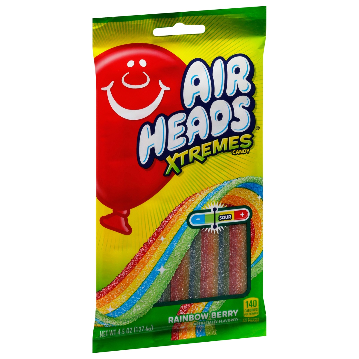 slide 2 of 11, Airheads Extremes Rainbow Berry Sour Candy, 4.5 oz