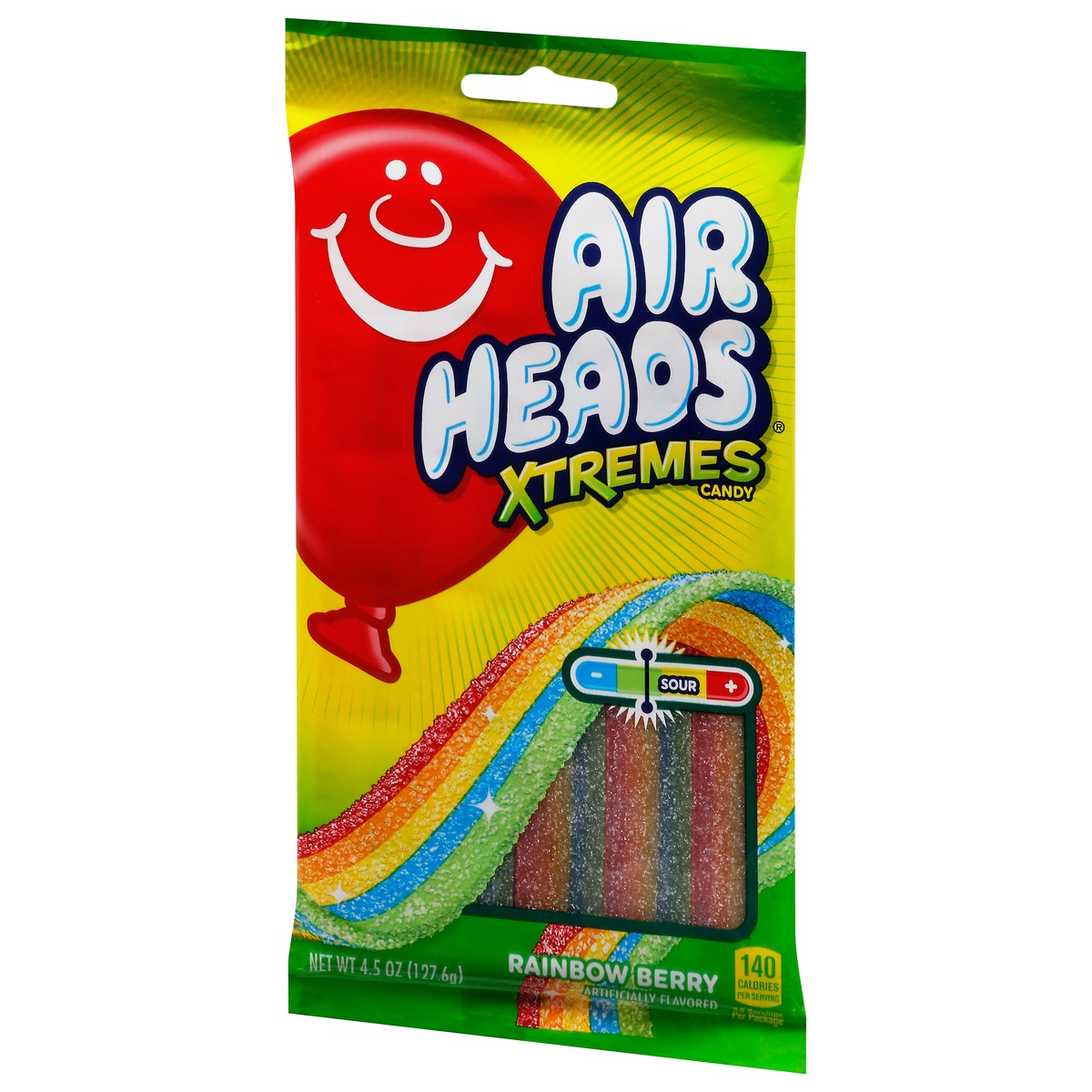 slide 3 of 11, Airheads Extremes Rainbow Berry Sour Candy, 4.5 oz