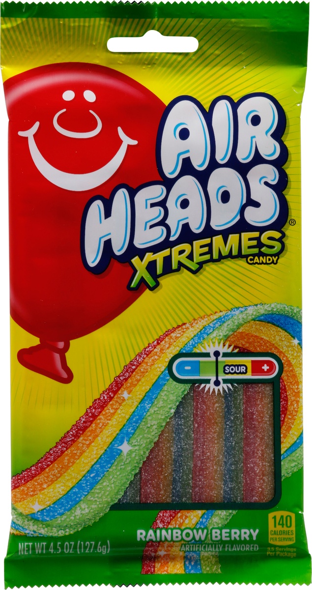 slide 9 of 11, Airheads Extremes Rainbow Berry Sour Candy, 4.5 oz