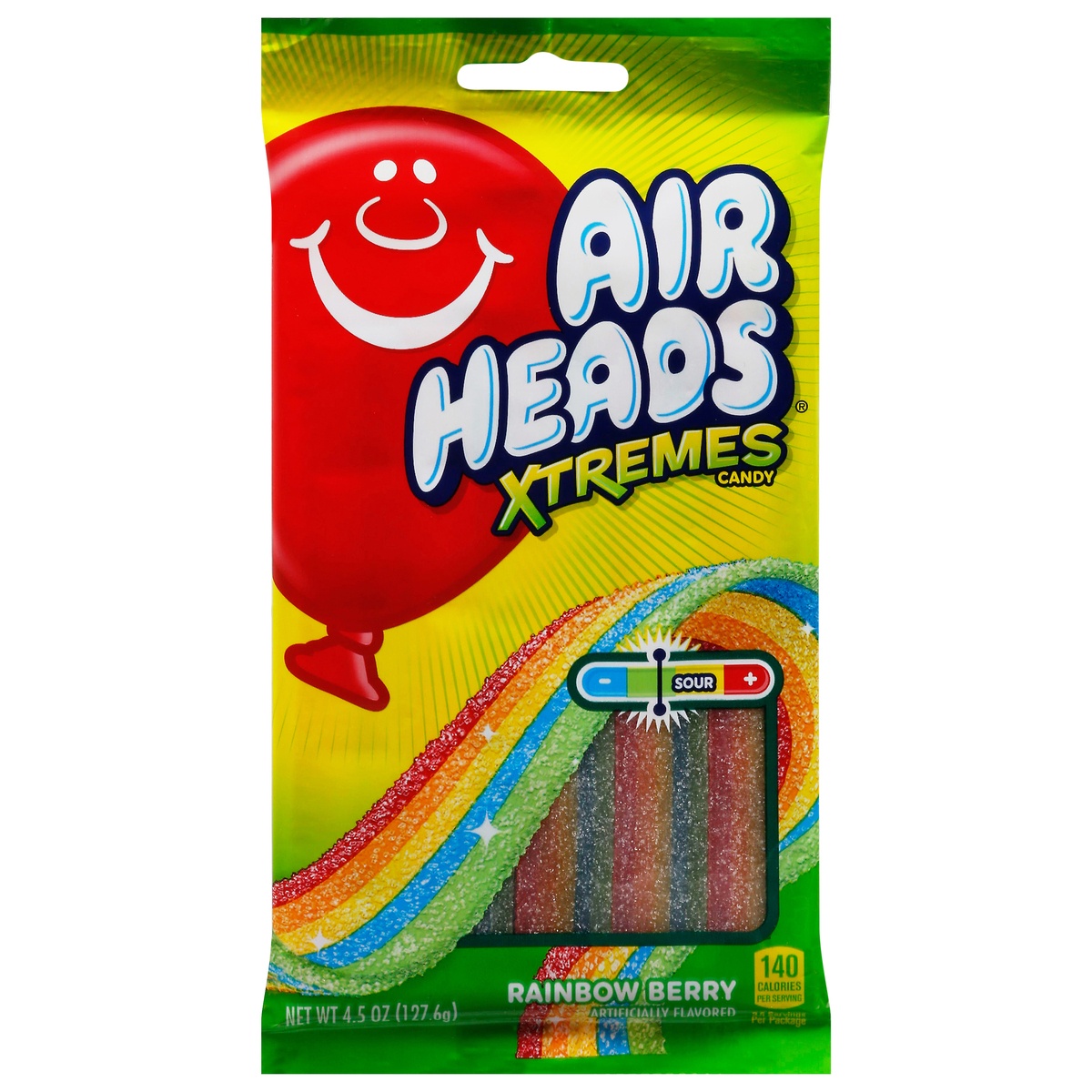 slide 11 of 11, Airheads Extremes Rainbow Berry Sour Candy, 4.5 oz