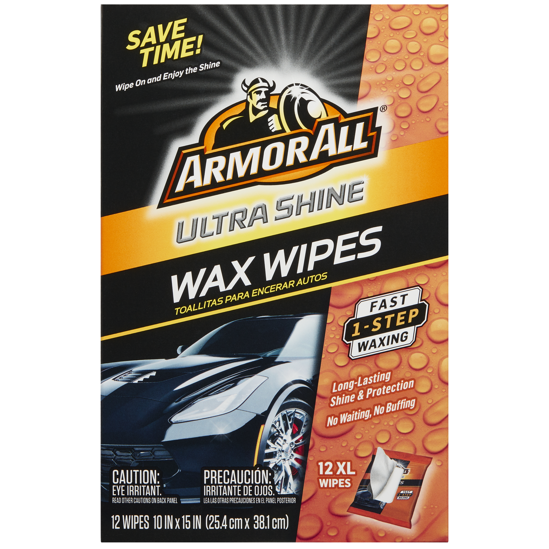 slide 1 of 1, Armor All Ultra Shine Wax Wipes (12 Count), 1 ct