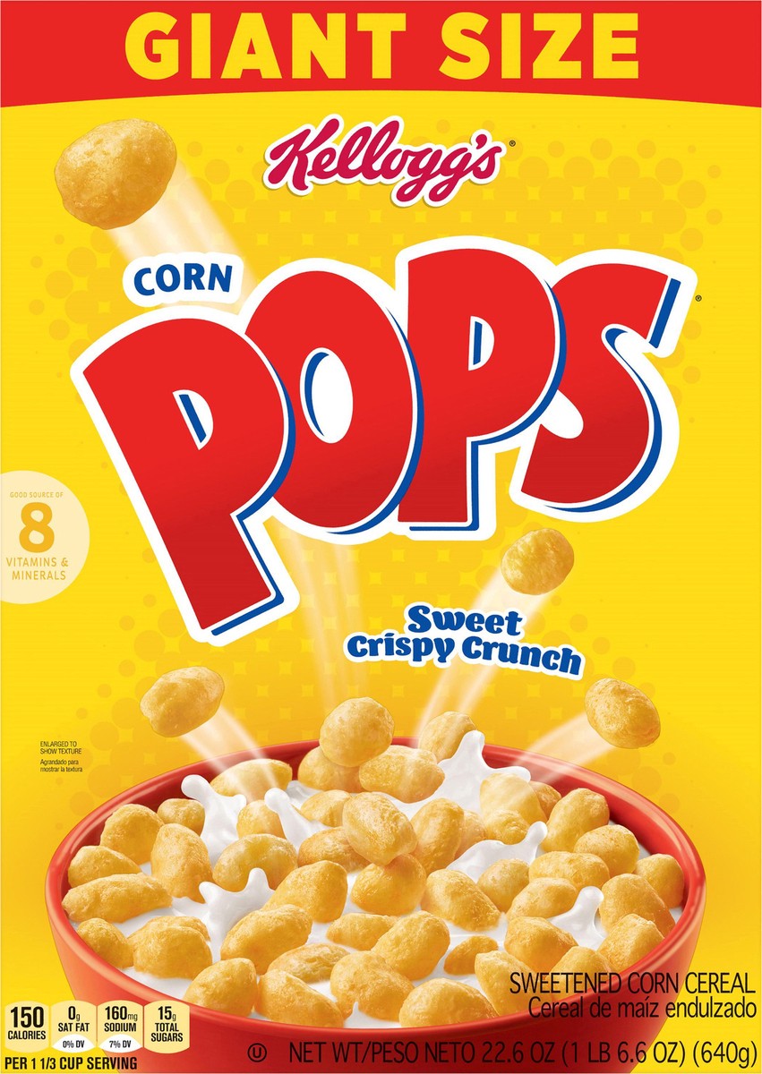 slide 4 of 13, Corn Pops Kellogg's Corn Pops Original Breakfast Cereal, 22.6 oz