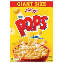 Kellogg''s Corn Pops Breakfast Cereal, 8 Vitamins and Minerals, Kids Snacks, Giant Size, Original, 22.6oz Box (1 Box)