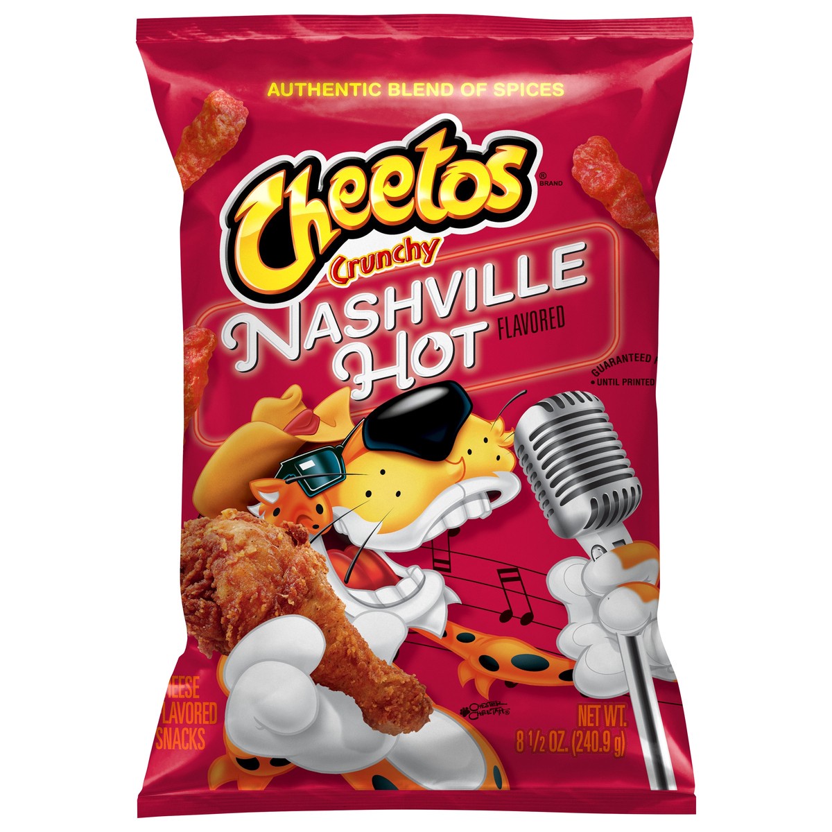 slide 7 of 7, Cheetos Crunchy Nashville Hot Flavored Cheese Snacks 8.5 oz Bag, 8.5 oz