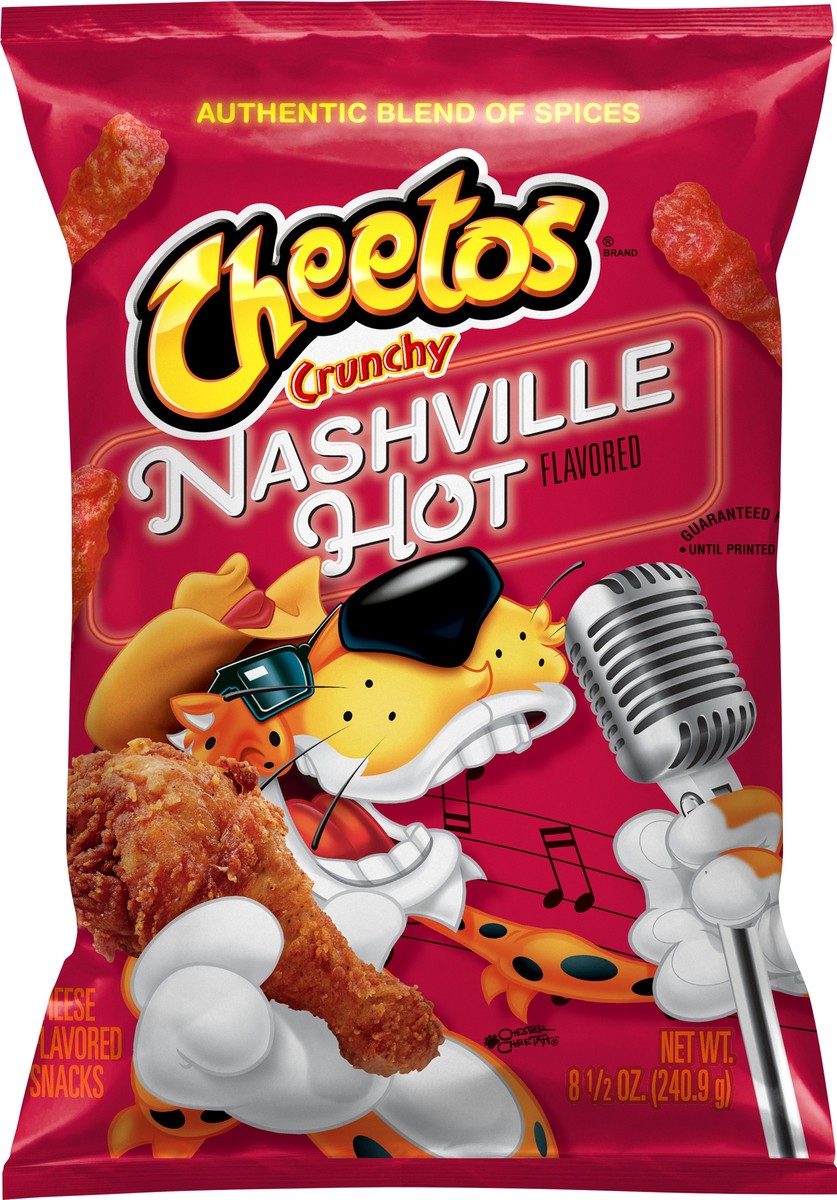 slide 5 of 7, Cheetos Crunchy Nashville Hot Flavored Cheese Snacks 8.5 oz Bag, 8.5 oz