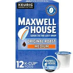 Maxwell House Original Roast Medium Roast K-Cup Coffee Pods, 12 ct. Box