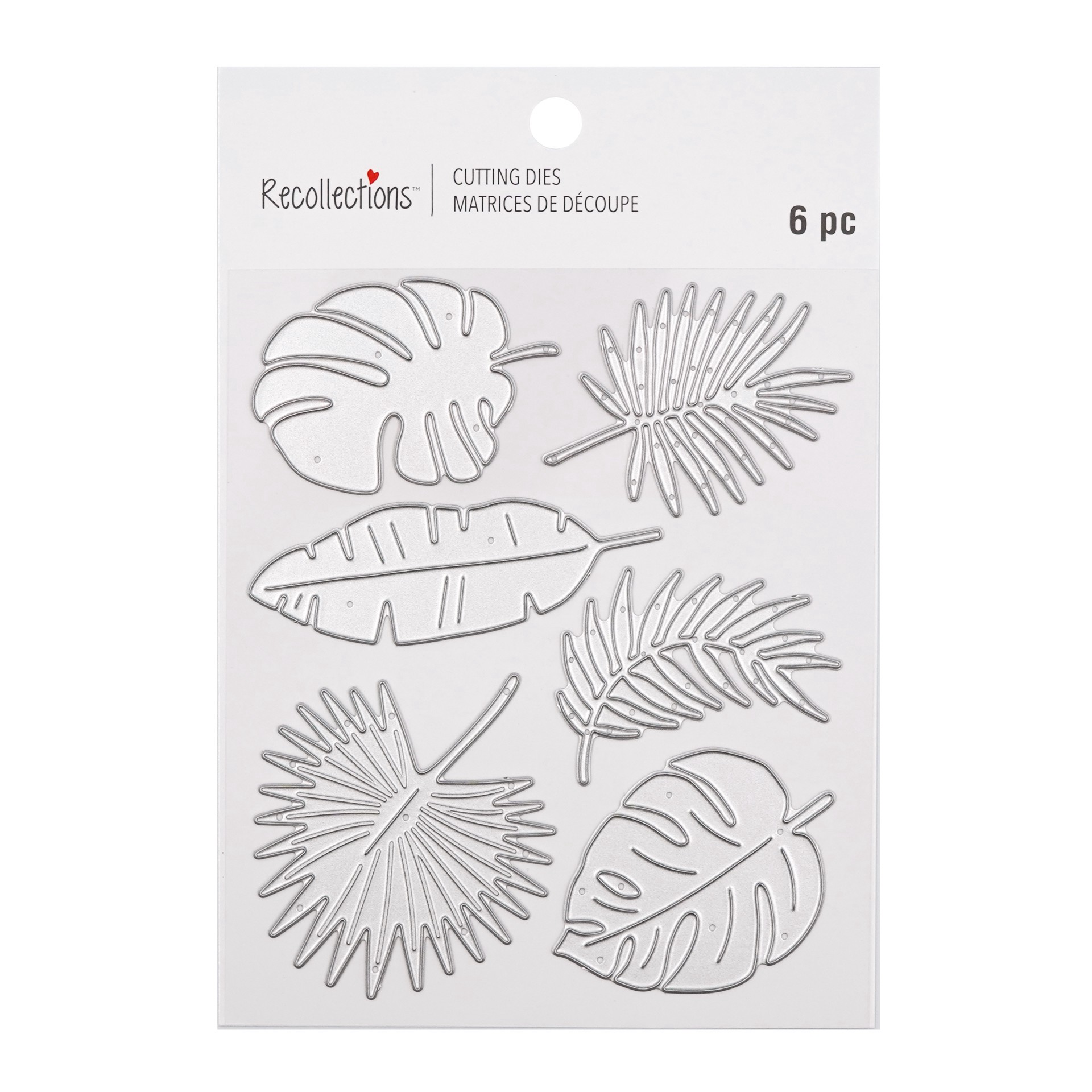 slide 2 of 3, Tropical Leaves Cutting Die Set By Recollections, 4 in x 6 in