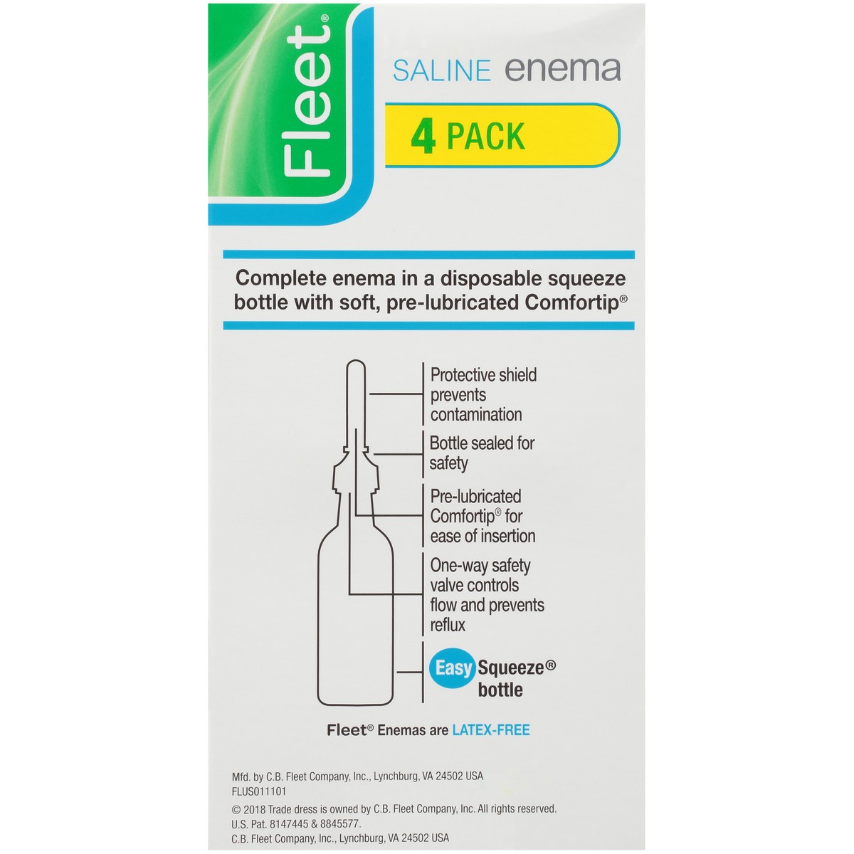 slide 6 of 10, Fleet Laxative Saline Enema for Adult Constipation, 4.5 fl oz, 4 Bottles, 18 oz