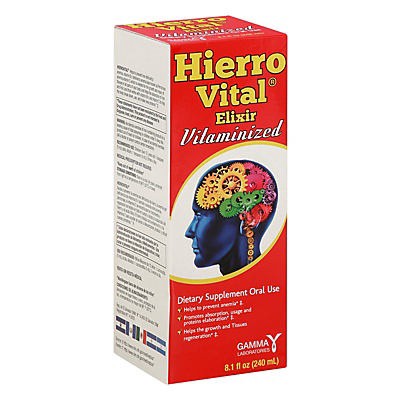 slide 1 of 1, Gamma Laboratories Hierro Vital Exlir Vitaminized, 8.1 oz