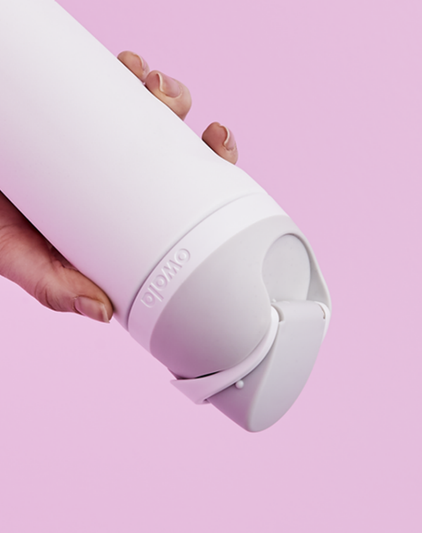 slide 6 of 9, Owala FreeSip Shy Marshmallow, 24 oz