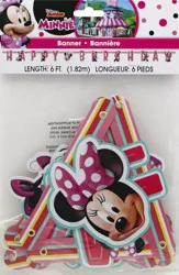 Unique 6 Feet Disney Junior Minnie Happy Birthday Banner 1 ea