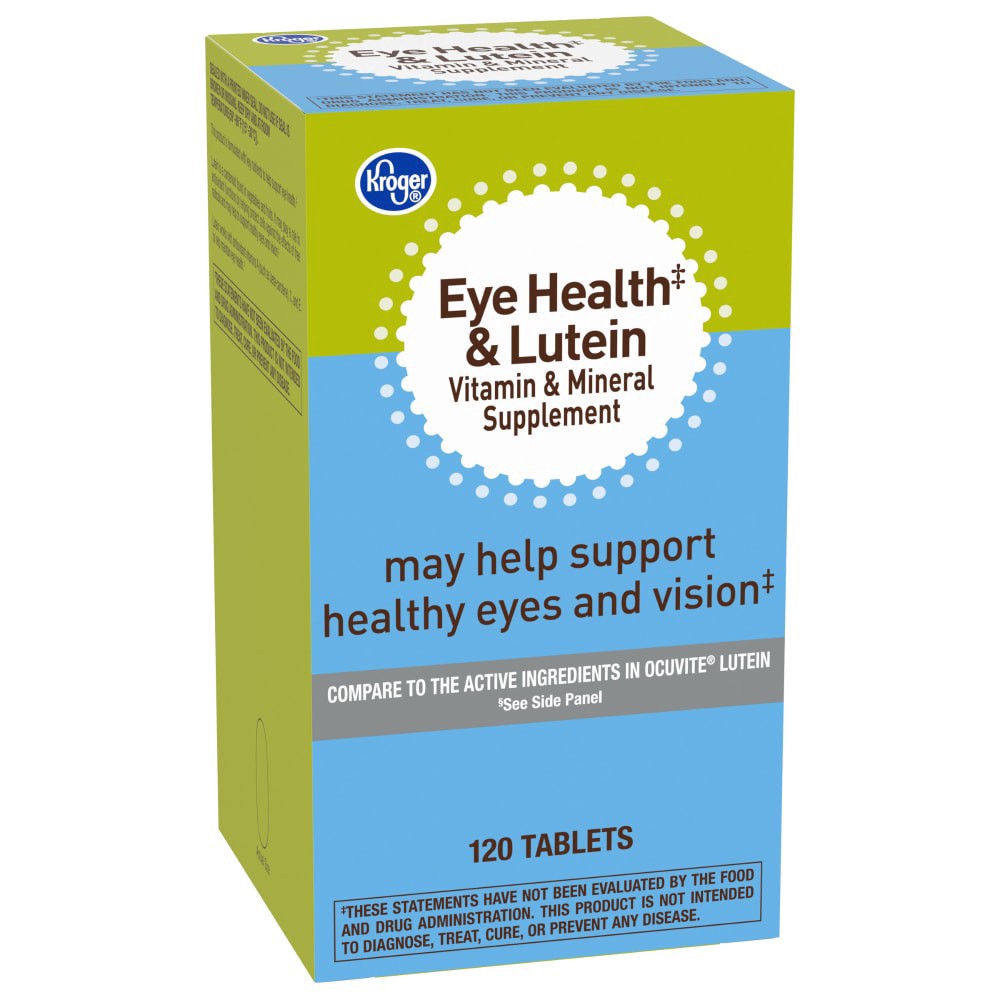 slide 2 of 3, Kroger Eye Health & Lutein Supplement, 120 ct