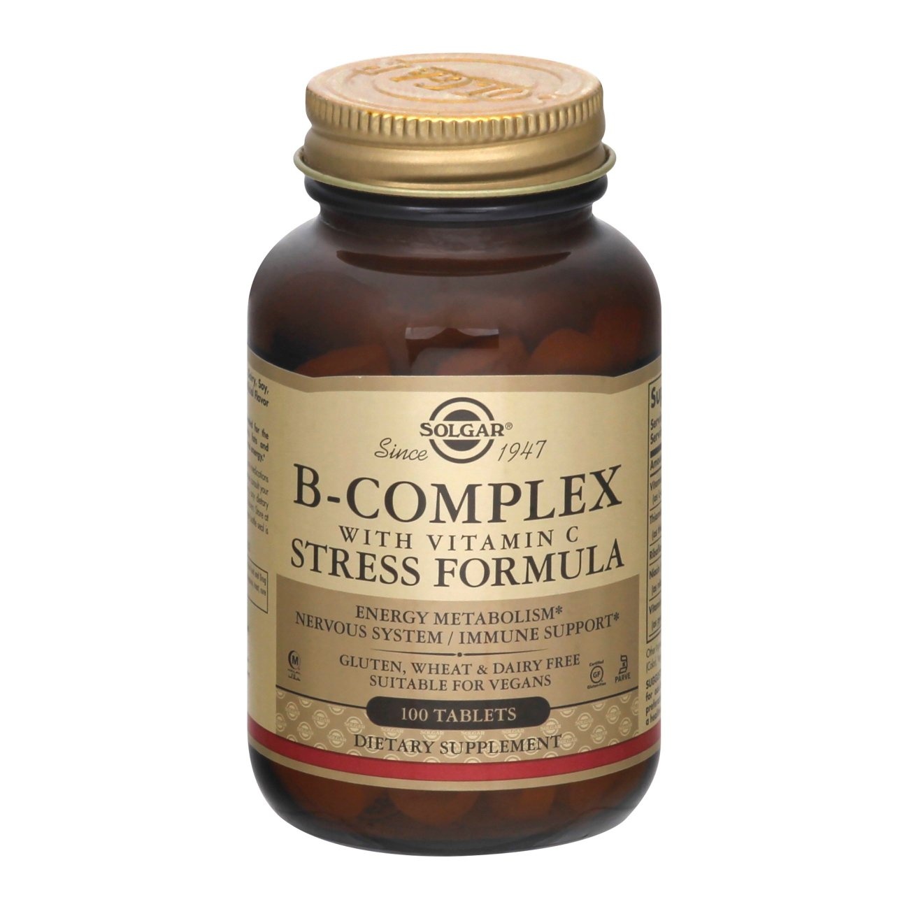 slide 1 of 1, Solgar B-Complex With Vitamin C Stress Formula Tablets, 100 ct