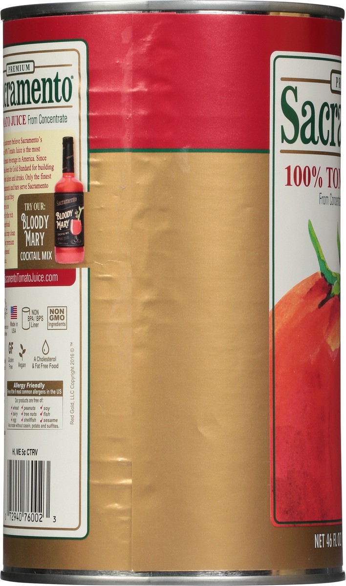 slide 3 of 10, Sacramento 100% Tomato Juice 46 fl. oz. Can, 46 fl oz