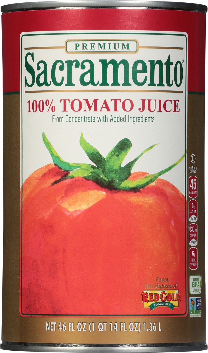 slide 5 of 10, Sacramento 100% Tomato Juice 46 fl. oz. Can, 46 fl oz