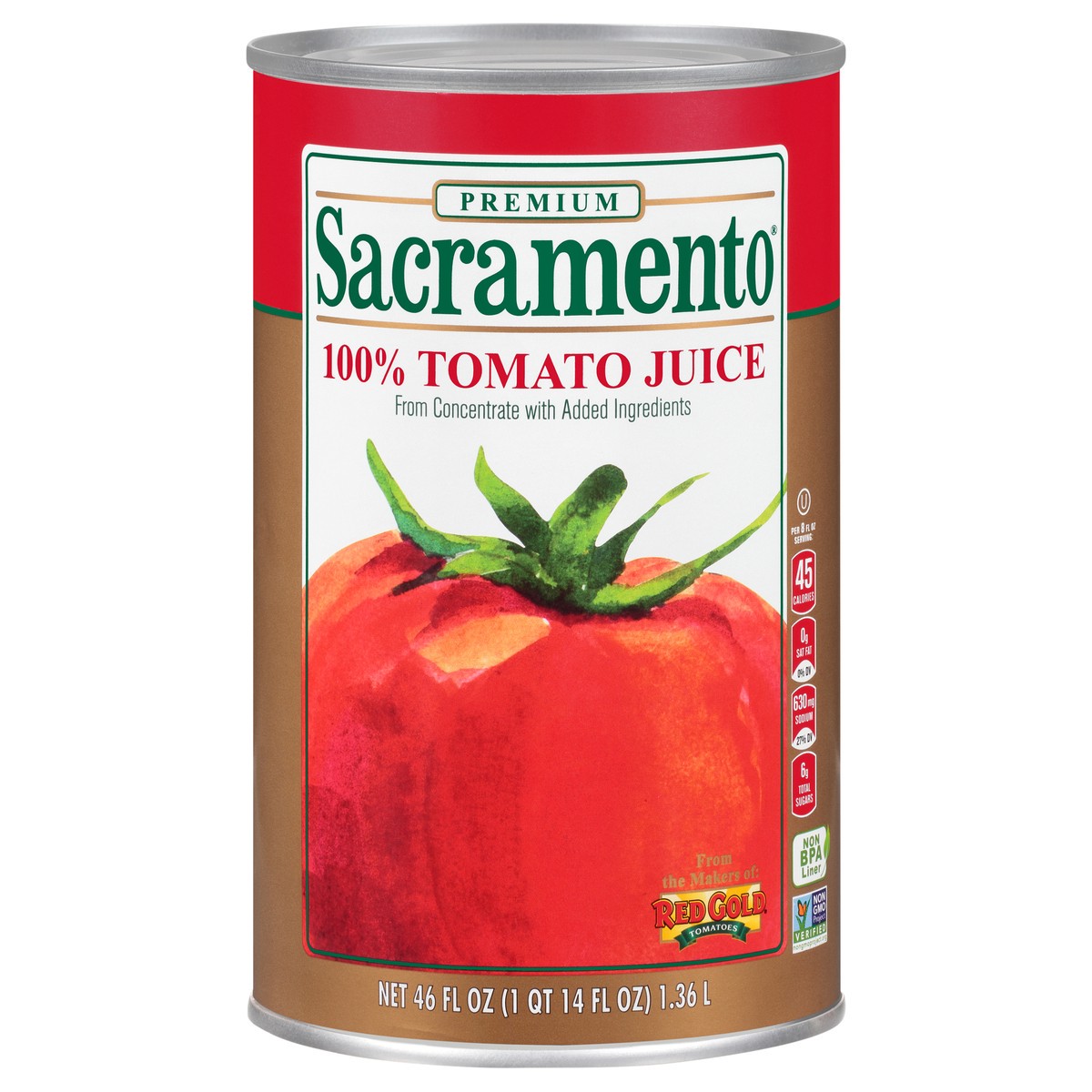 slide 1 of 10, Sacramento 100% Tomato Juice - 46 fl oz, 46 fl oz